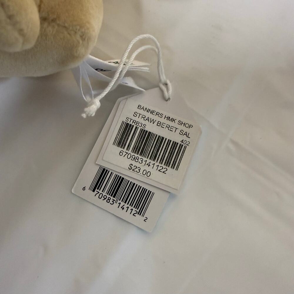 Jellycat Straw Beret Sal Strawberry Plush NWT - Picture 7 of 8